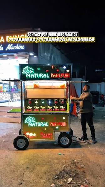 Pani Puri Cart for Sale in Bangalore – Fully Equipped Street Food Cart , Ready-to-Start Business